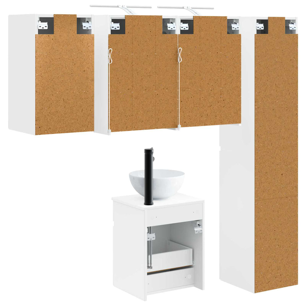 vidaXL Zestaw Szafek Łazienkowych 5 pcs Biały 43 x 16 x 62,5 cm