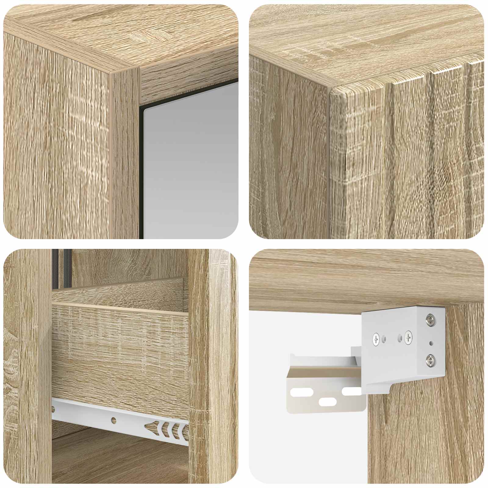 vidaXL Zestaw Szafek Łazienkowych 5 pcs dąb Sonoma 43 x 16 x 62,5 cm
