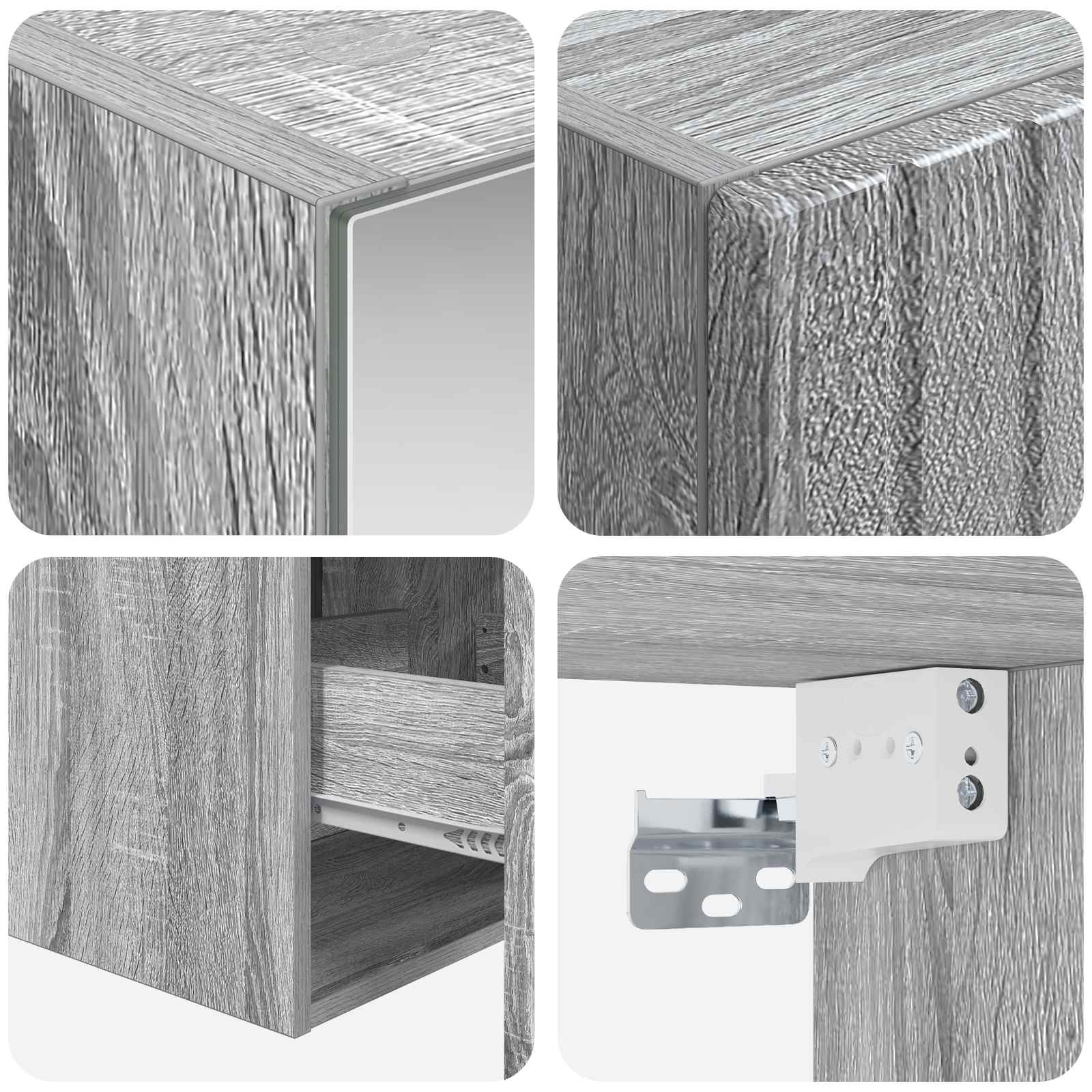 vidaXL Zestaw Szafek Łazienkowych 5 pcs Szary Sonoma 43 x 16 x 62,5 cm