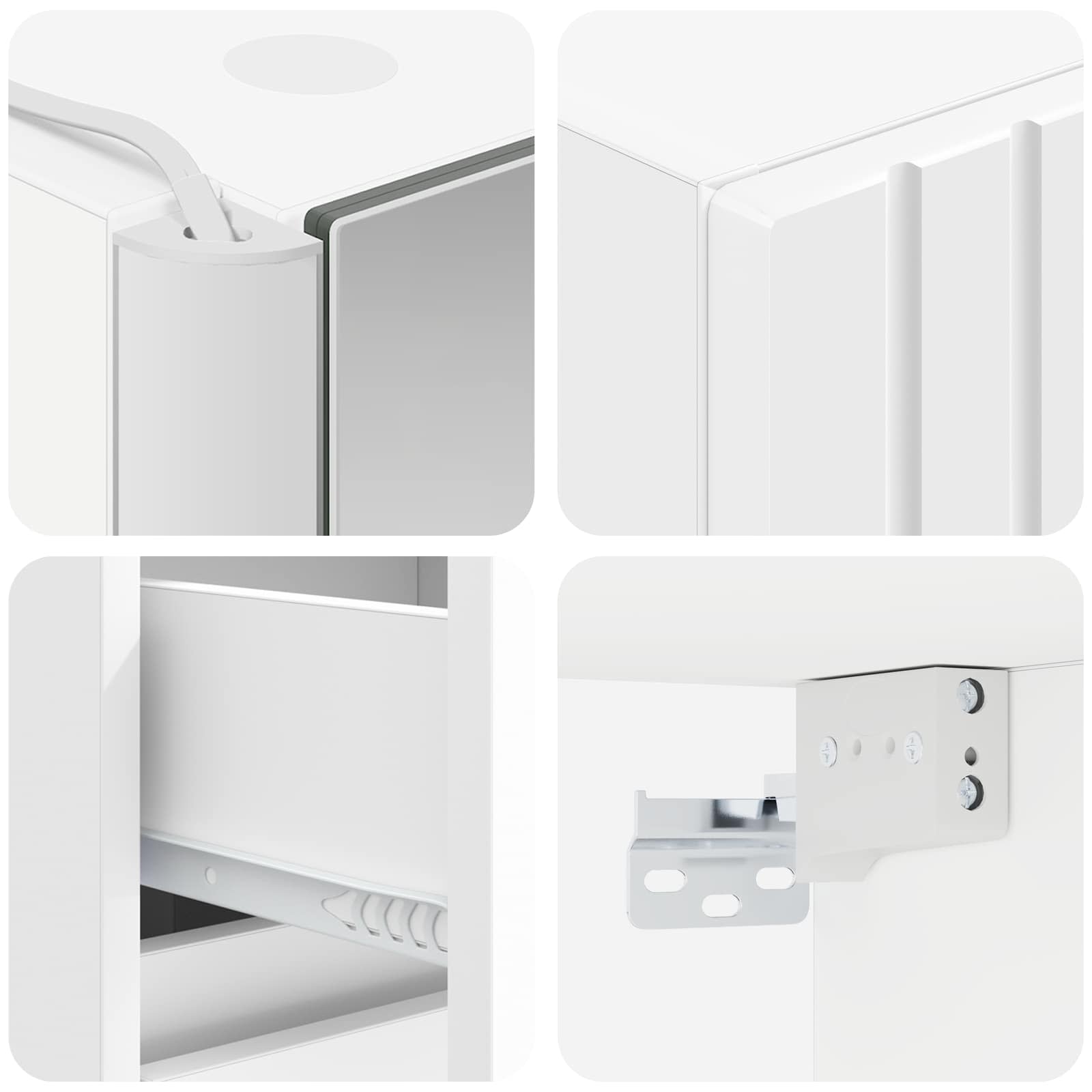 vidaXL Zestaw Szafek Łazienkowych 5 pcs Biały 43 x 11,5 x 60,5 cm