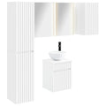 vidaXL Zestaw Szafek Łazienkowych 5 pcs Biały 43 x 11,5 x 60,5 cm