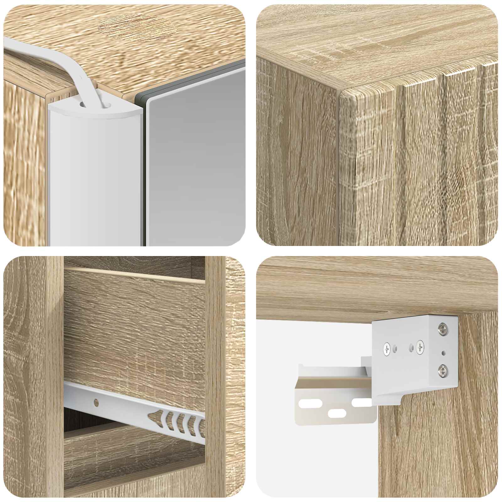 vidaXL Zestaw Szafek Łazienkowych 5 pcs dąb Sonoma 43 x 11,5 x 60,5 cm