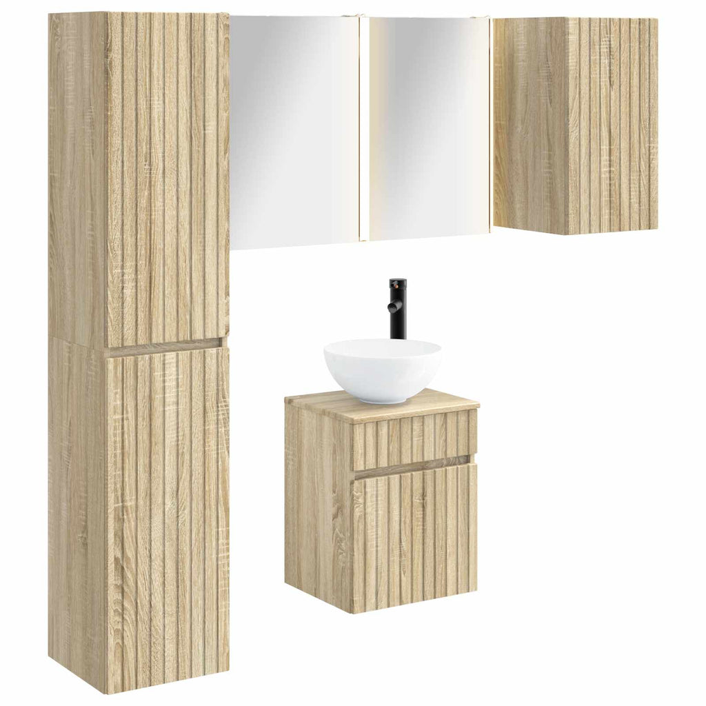 vidaXL Zestaw Szafek Łazienkowych 5 pcs dąb Sonoma 43 x 11,5 x 60,5 cm