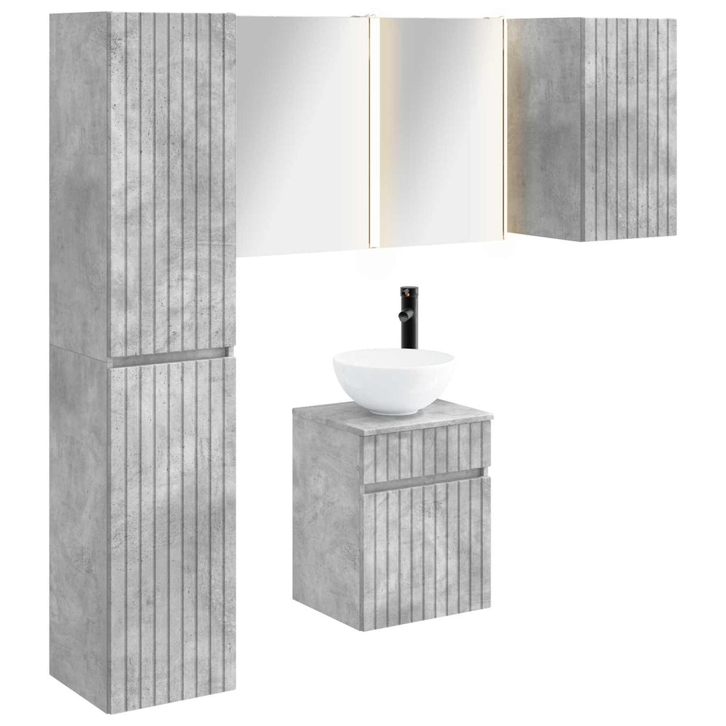 vidaXL Zestaw Szafek Łazienkowych 5 pcs Betonowy szary