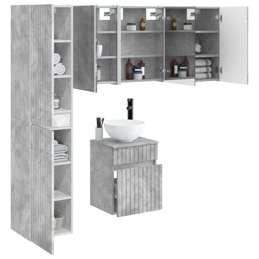 vidaXL Zestaw Szafek Łazienkowych 5 pcs Betonowy szary