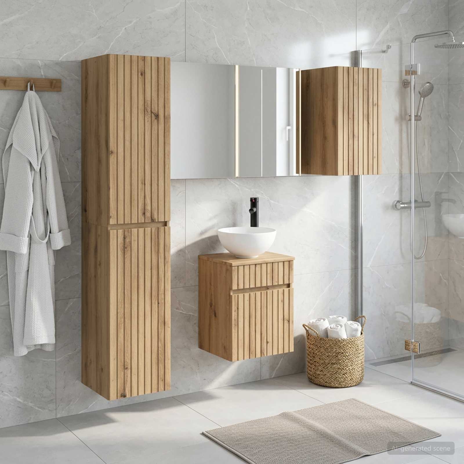 vidaXL Zestaw Szafek Łazienkowych 5 szt. Dąb artisan