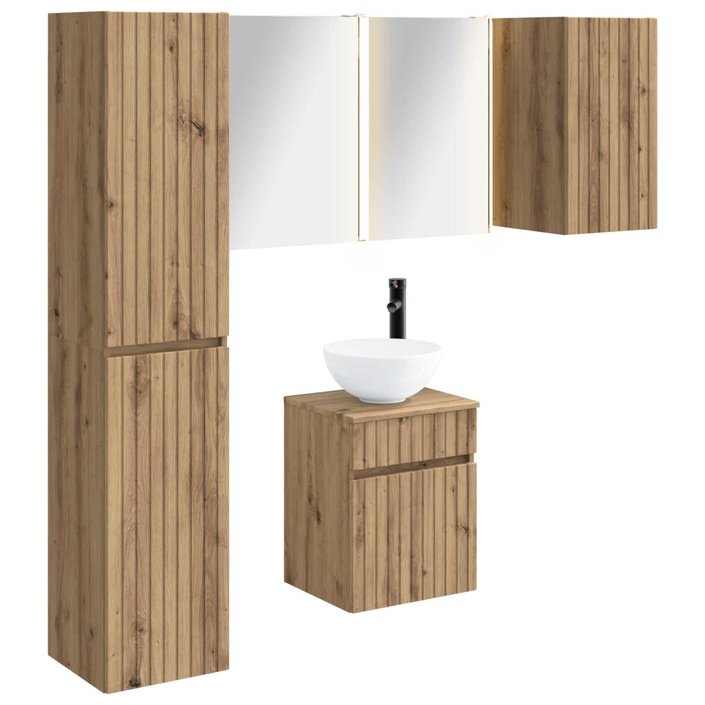 vidaXL Zestaw Szafek Łazienkowych 5 pcs Dąb artisan