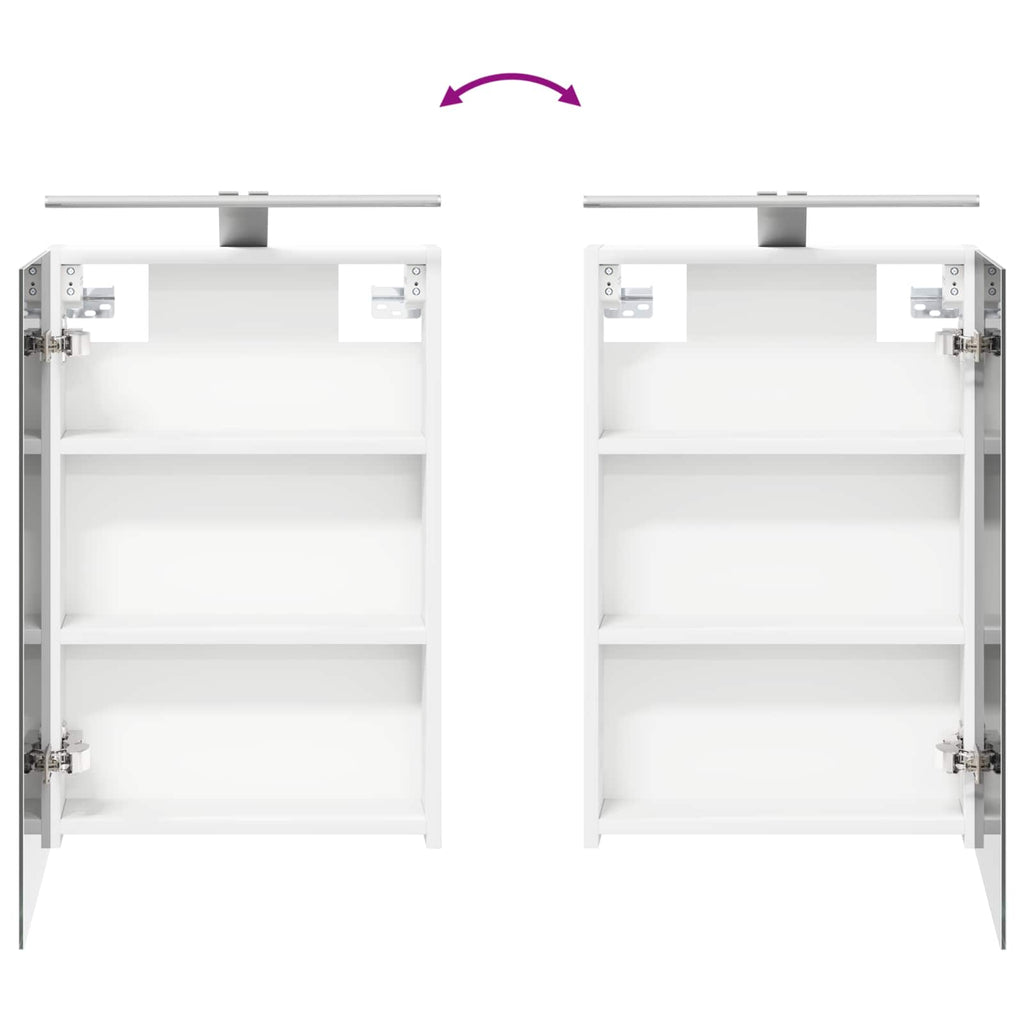 vidaXL Zestaw Szafek Łazienkowych 4 pcs Biały 40 x 10,5 x 60,5 cm