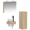 vidaXL Zestaw Szafek Łazienkowych 4 pcs dąb Sonoma 40 x 10,5 x 60,5 cm