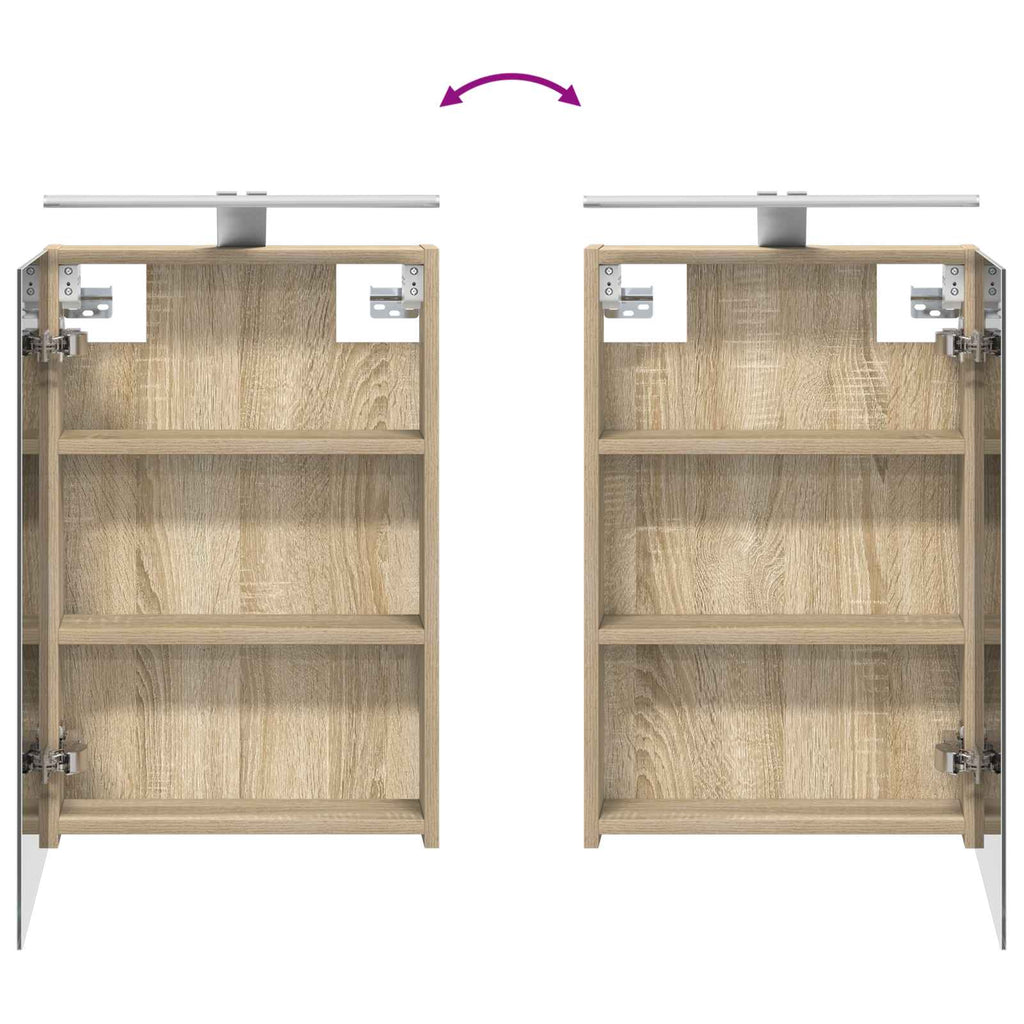 vidaXL Zestaw Szafek Łazienkowych 4 pcs dąb Sonoma 40 x 10,5 x 60,5 cm