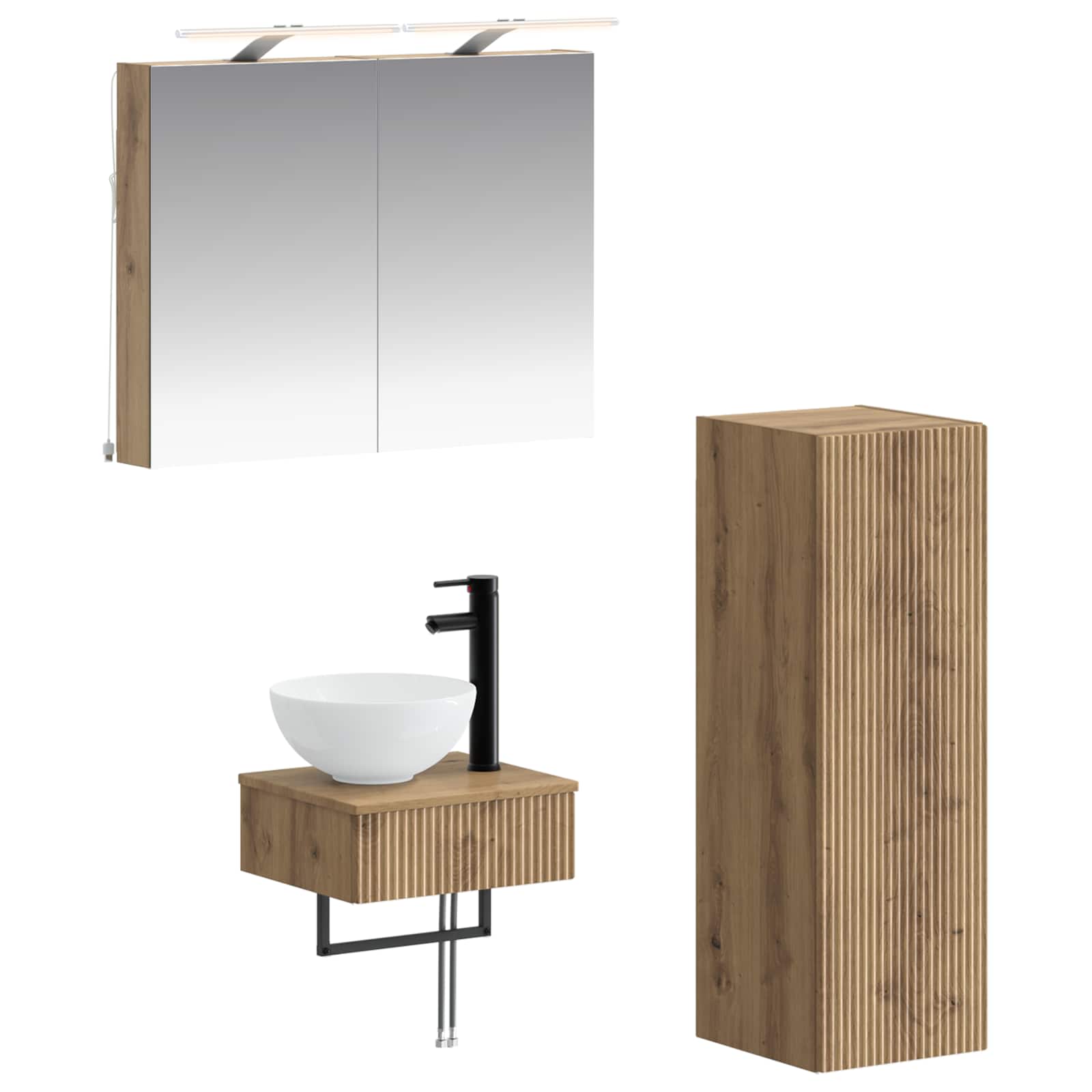 vidaXL Zestaw Szafek Łazienkowych 4 pcs Dąb artisan