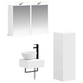 vidaXL Zestaw Szafek Łazienkowych 4 pcs Biały 43 x 16 x 62,5 cm