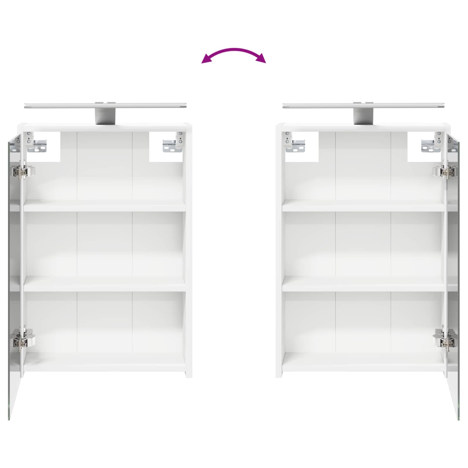 vidaXL Zestaw Szafek Łazienkowych 4 pcs Biały 43 x 16 x 62,5 cm