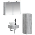 vidaXL Zestaw Szafek Łazienkowych 4 pcs Szary Sonoma 43 x 16 x 62,5 cm