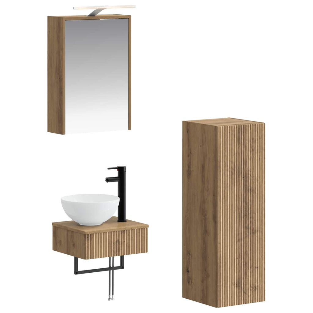 vidaXL Zestaw Szafek Łazienkowych 4 pcs Dąb artisan 43 x 16 x 62,5 cm