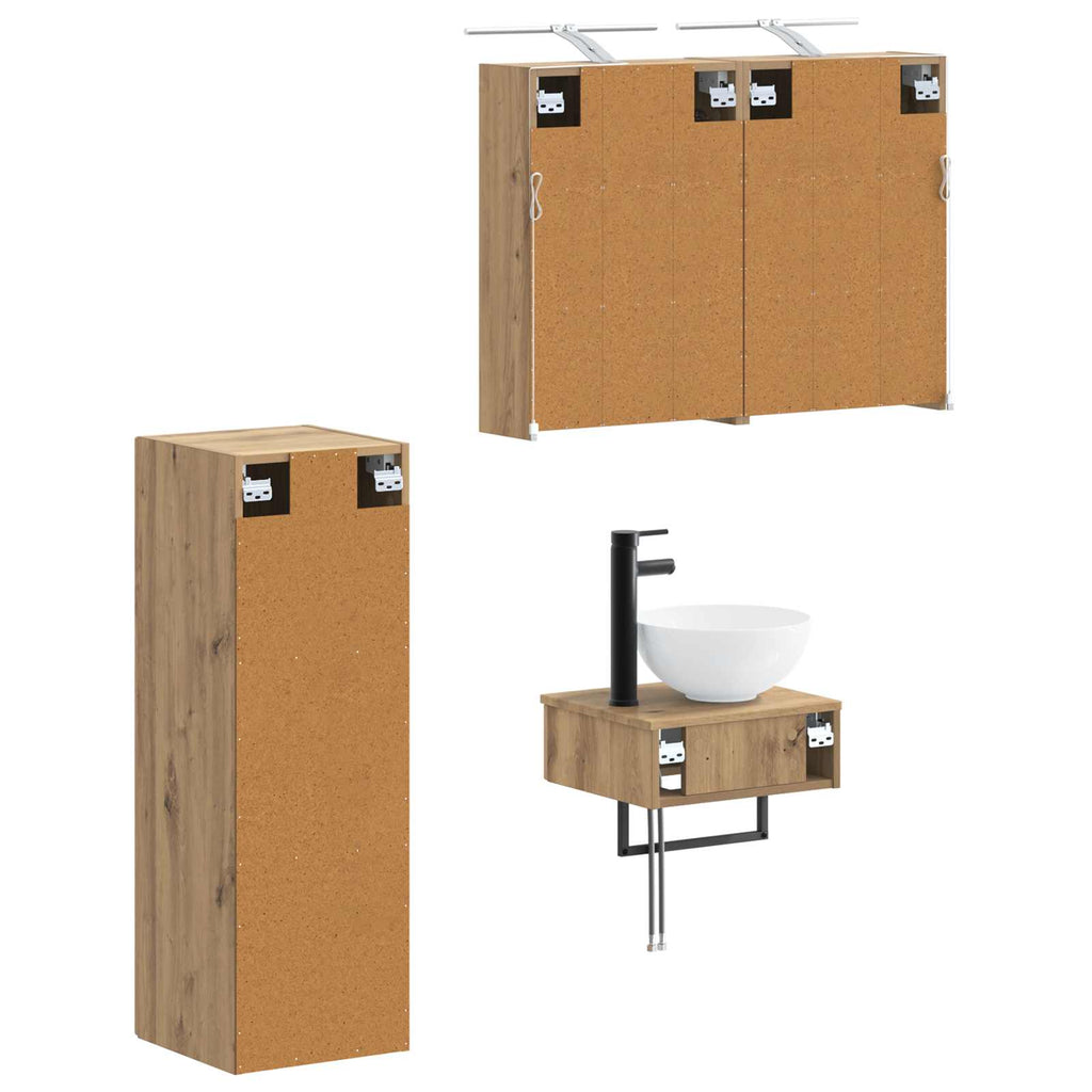 vidaXL Zestaw Szafek Łazienkowych 4 pcs Dąb artisan 43 x 16 x 62,5 cm