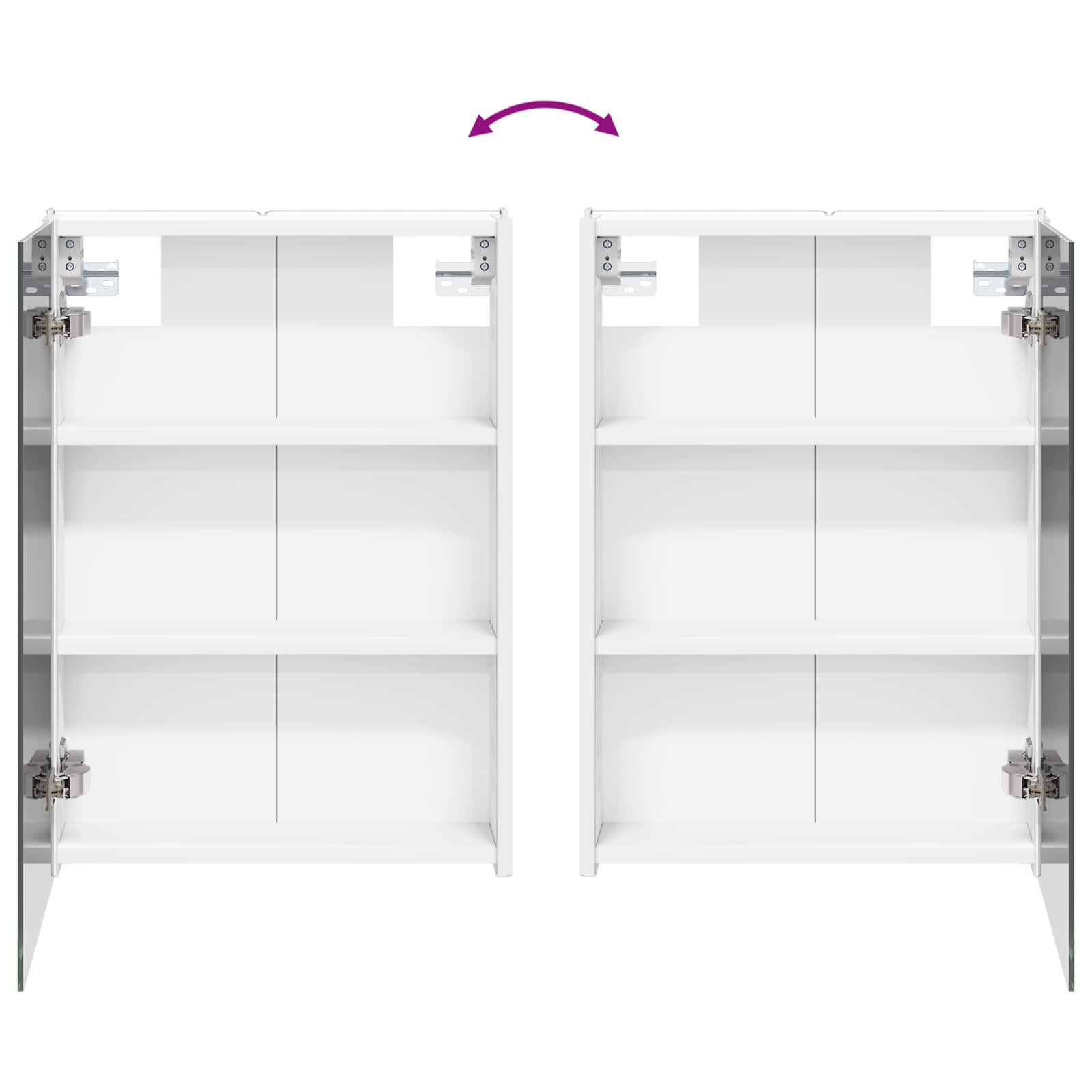 vidaXL Zestaw Szafek Łazienkowych 4 pcs Biały 43 x 11,5 x 60,5 cm