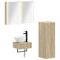 vidaXL Zestaw Szafek Łazienkowych 4 pcs dąb Sonoma 43 x 11,5 x 60,5 cm