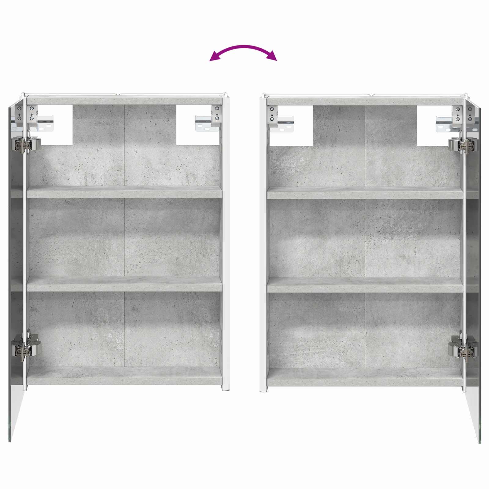 vidaXL Zestaw Szafek Łazienkowych 4 pcs Betonowy szary