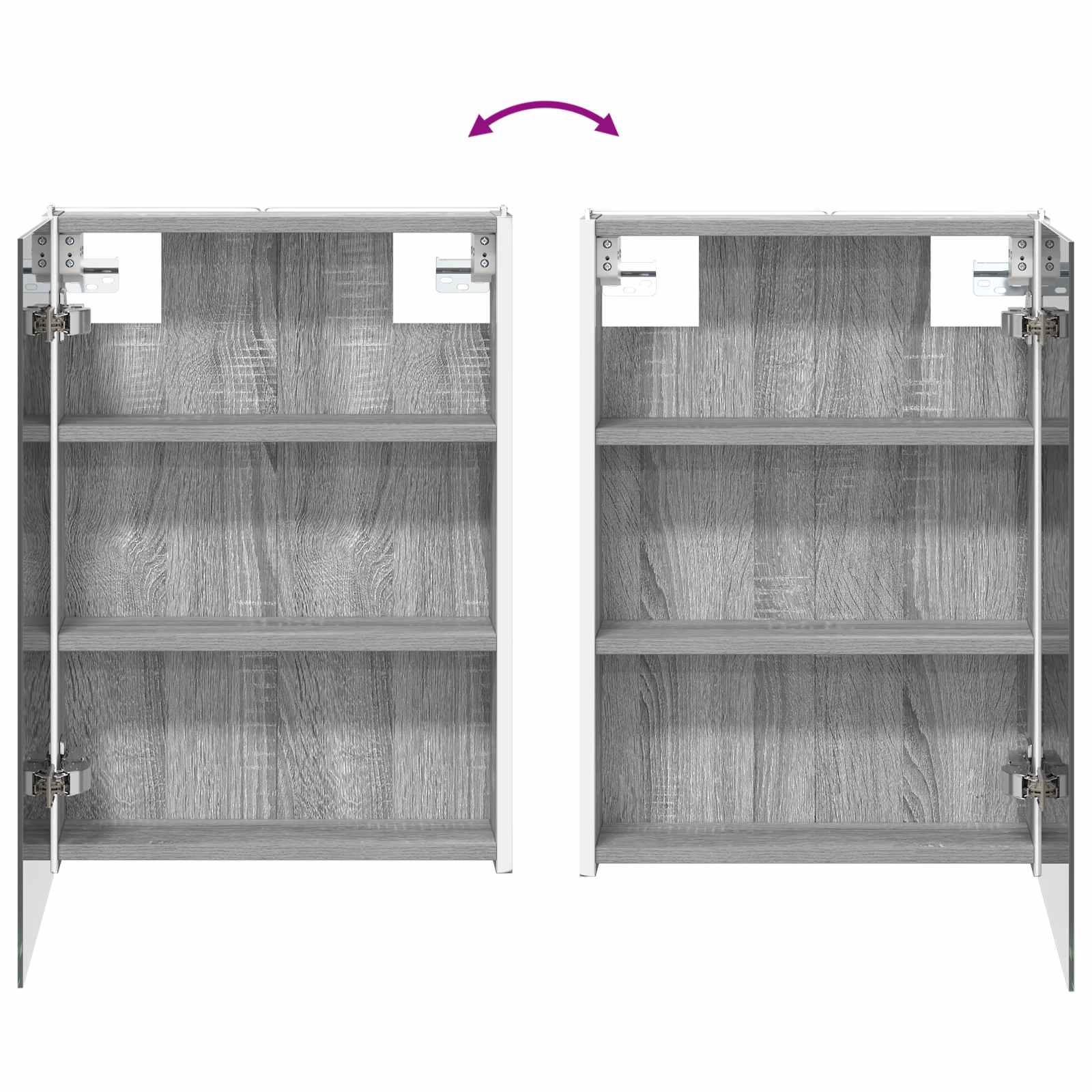 vidaXL Zestaw Szafek Łazienkowych 4 pcs Szary Sonoma