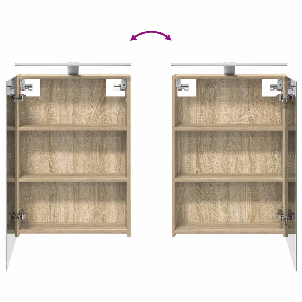 vidaXL Zestaw Szafek Łazienkowych 4 pcs dąb Sonoma 50 x 14,5 x 70 cm