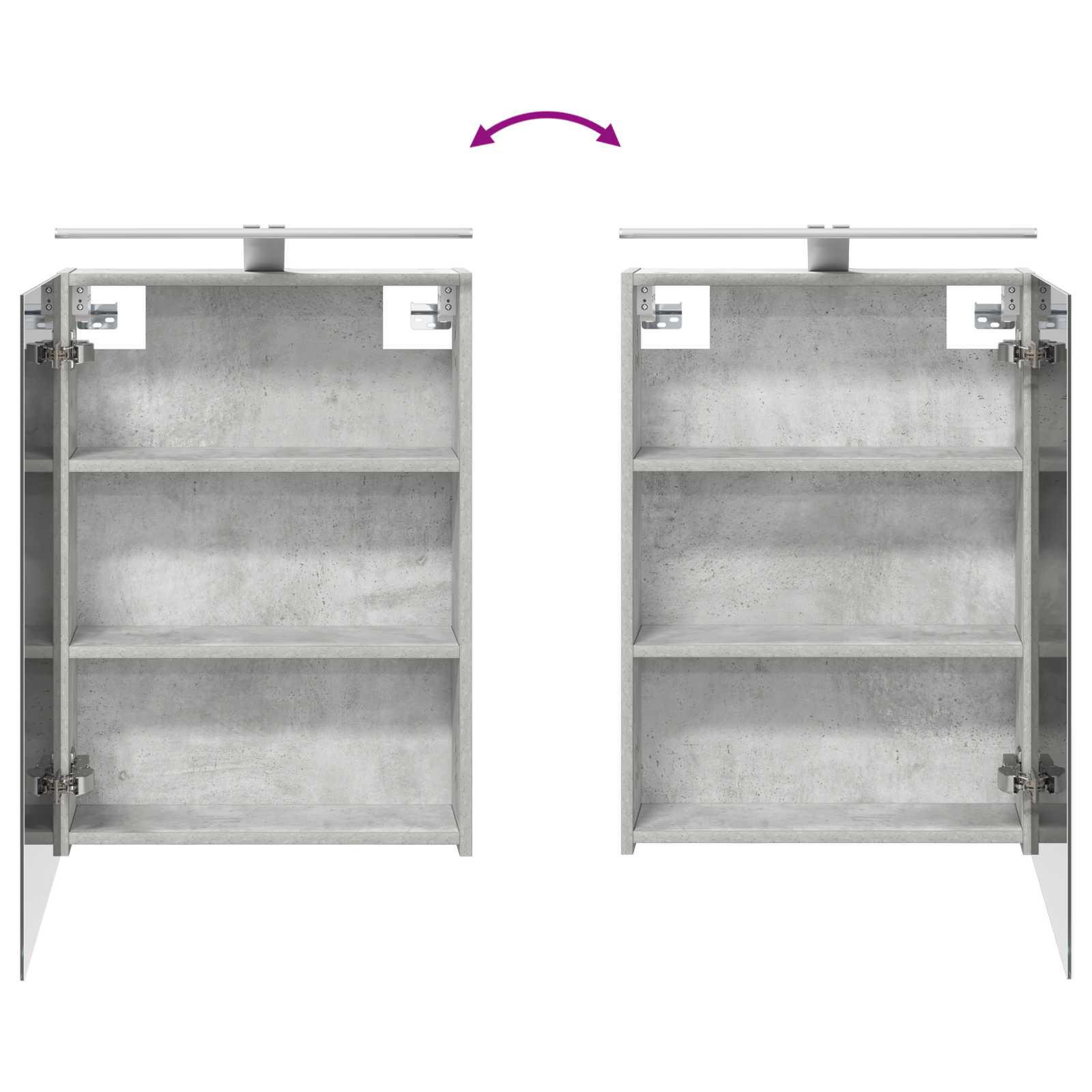 vidaXL Zestaw Szafek Łazienkowych 4 pcs Betonowy szary