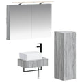 vidaXL Zestaw Szafek Łazienkowych 4 pcs Szary Sonoma 50 x 14,5 x 70 cm