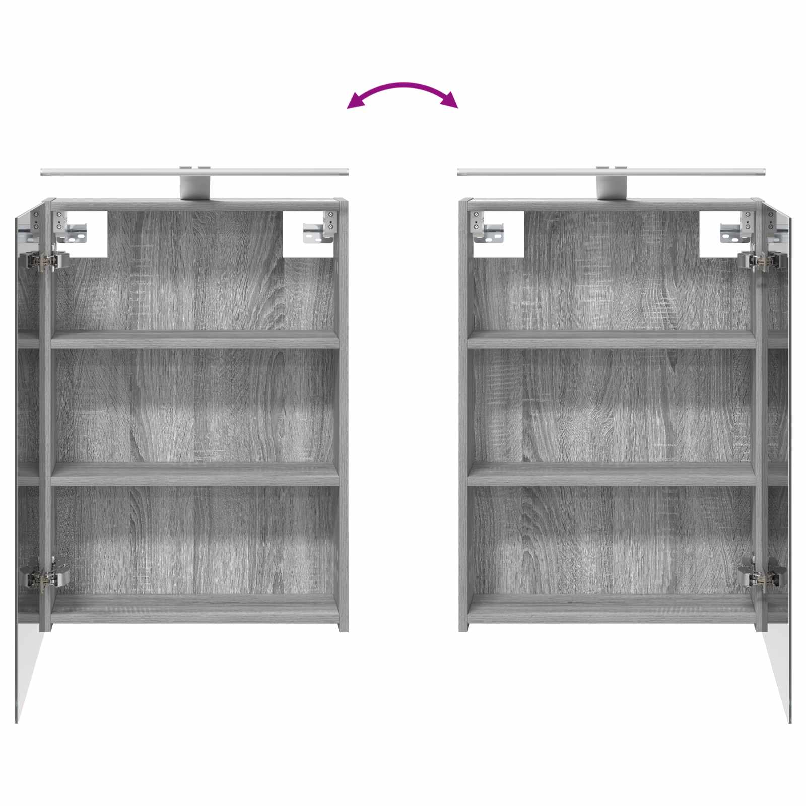 vidaXL Zestaw Szafek Łazienkowych 4 pcs Szary Sonoma 50 x 14,5 x 70 cm