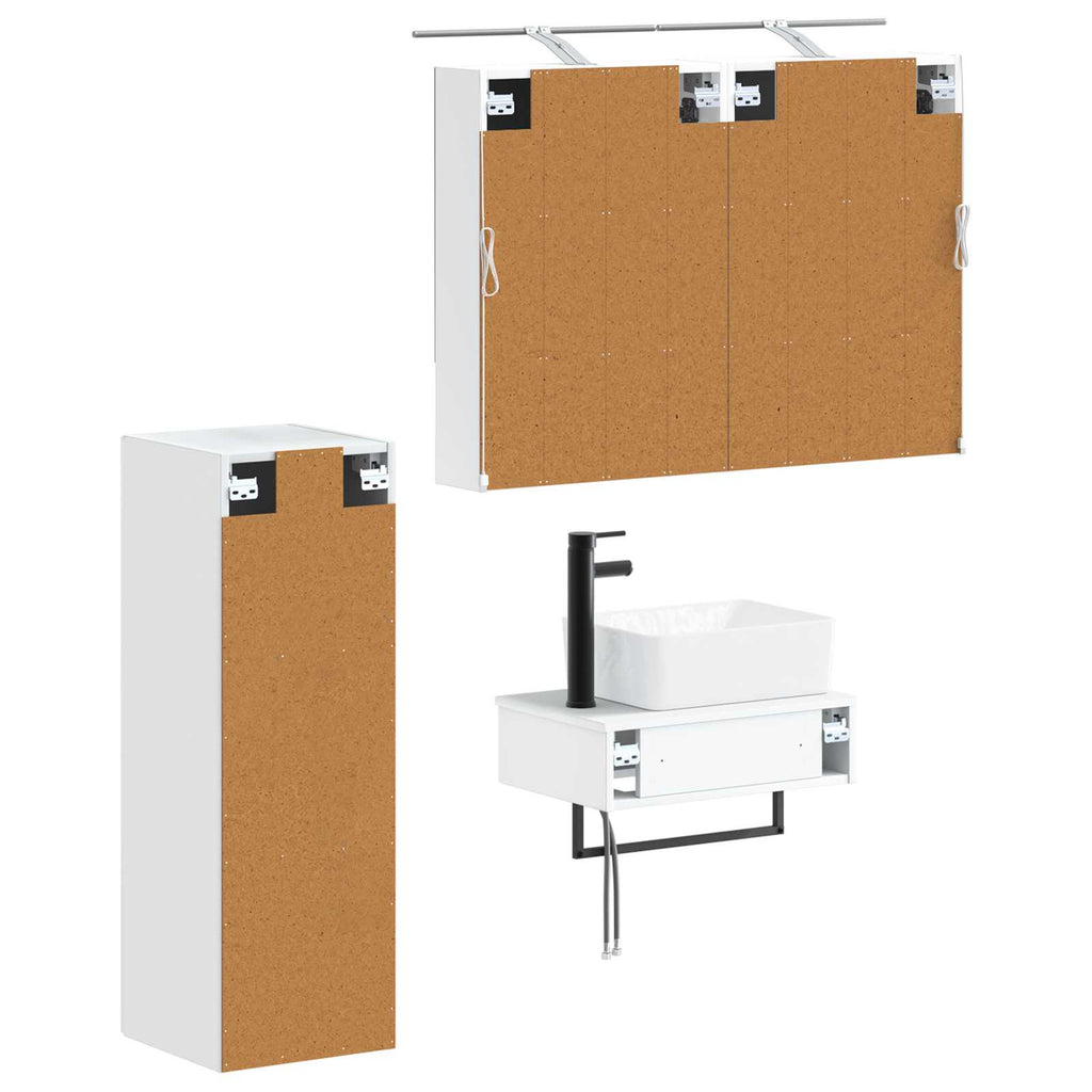 vidaXL Zestaw Szafek Łazienkowych 4 pcs Biały 50 x 14,5 x 70 cm