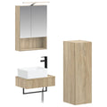 vidaXL Zestaw Szafek Łazienkowych 4 pcs dąb Sonoma 50 x 14,5 x 70 cm