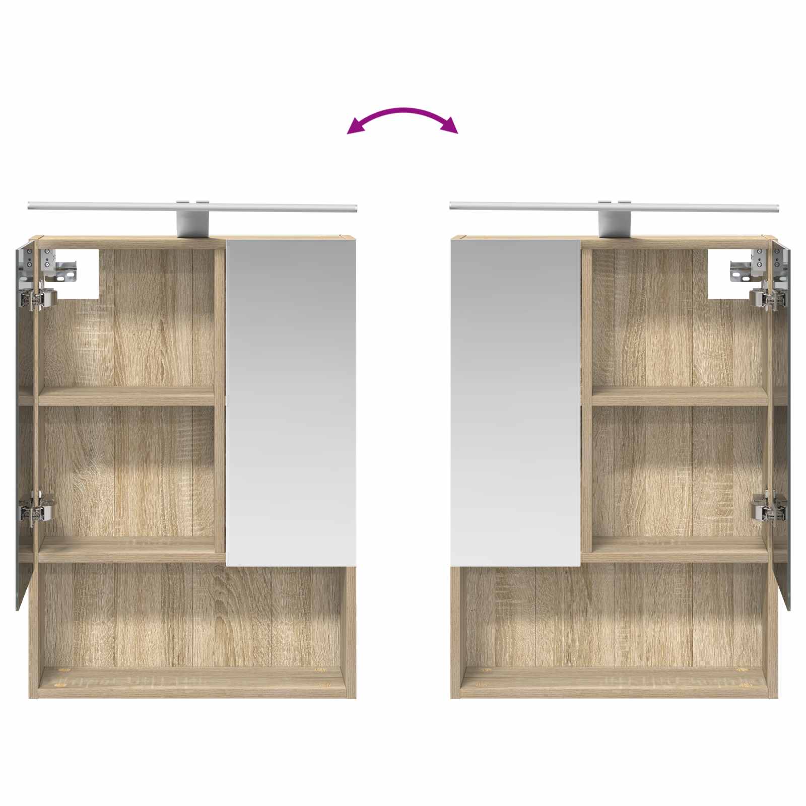 vidaXL Zestaw Szafek Łazienkowych 4 pcs dąb Sonoma 50 x 14,5 x 70 cm