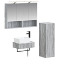 vidaXL Zestaw Szafek Łazienkowych 4 pcs Szary Sonoma 50 x 14,5 x 70 cm