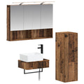 vidaXL Zestaw Szafek Łazienkowych 4 pcs Stare drewno 50 x 14,5 x 70 cm