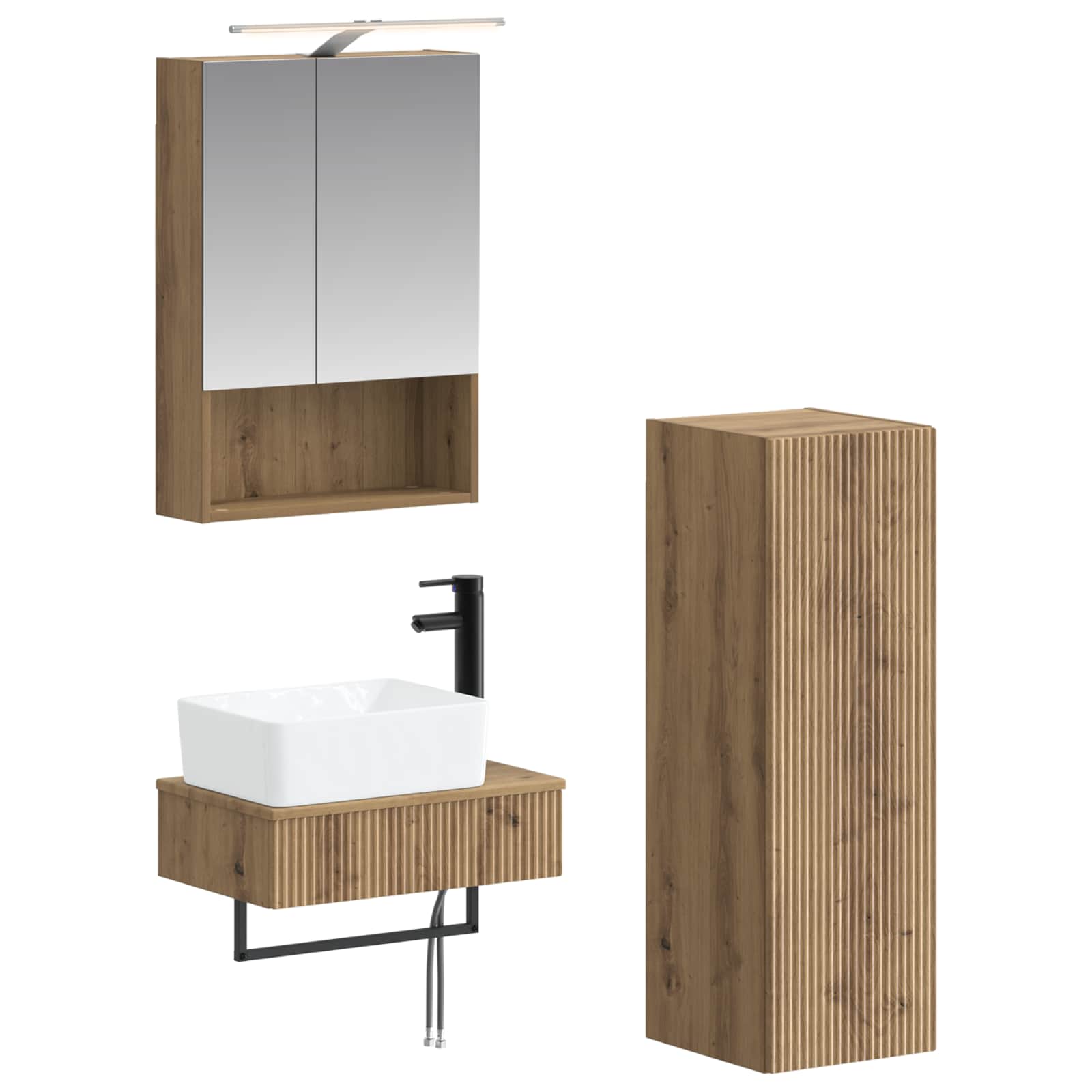 vidaXL Zestaw Szafek Łazienkowych 4 pcs Dąb artisan 50 x 14,5 x 70 cm