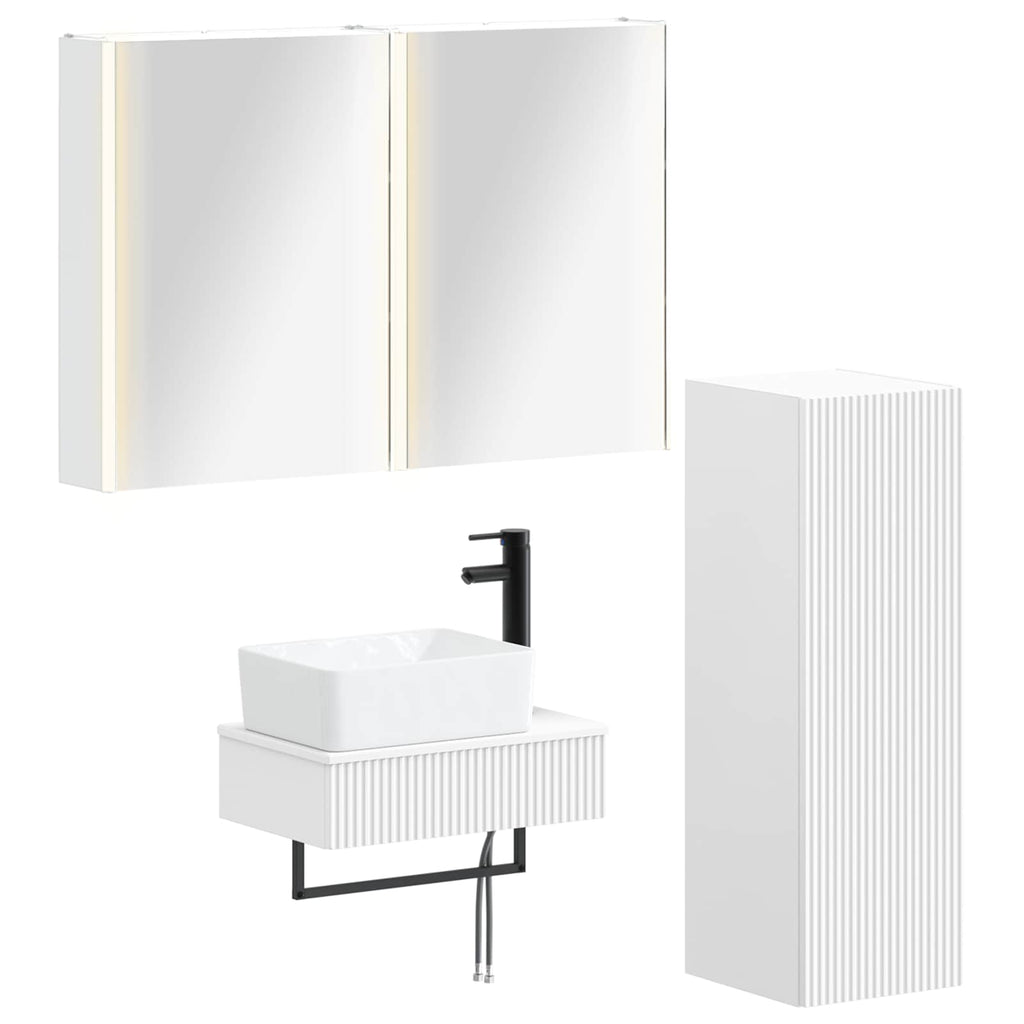 vidaXL Zestaw mebli łazienkowych 4 pcs Biały