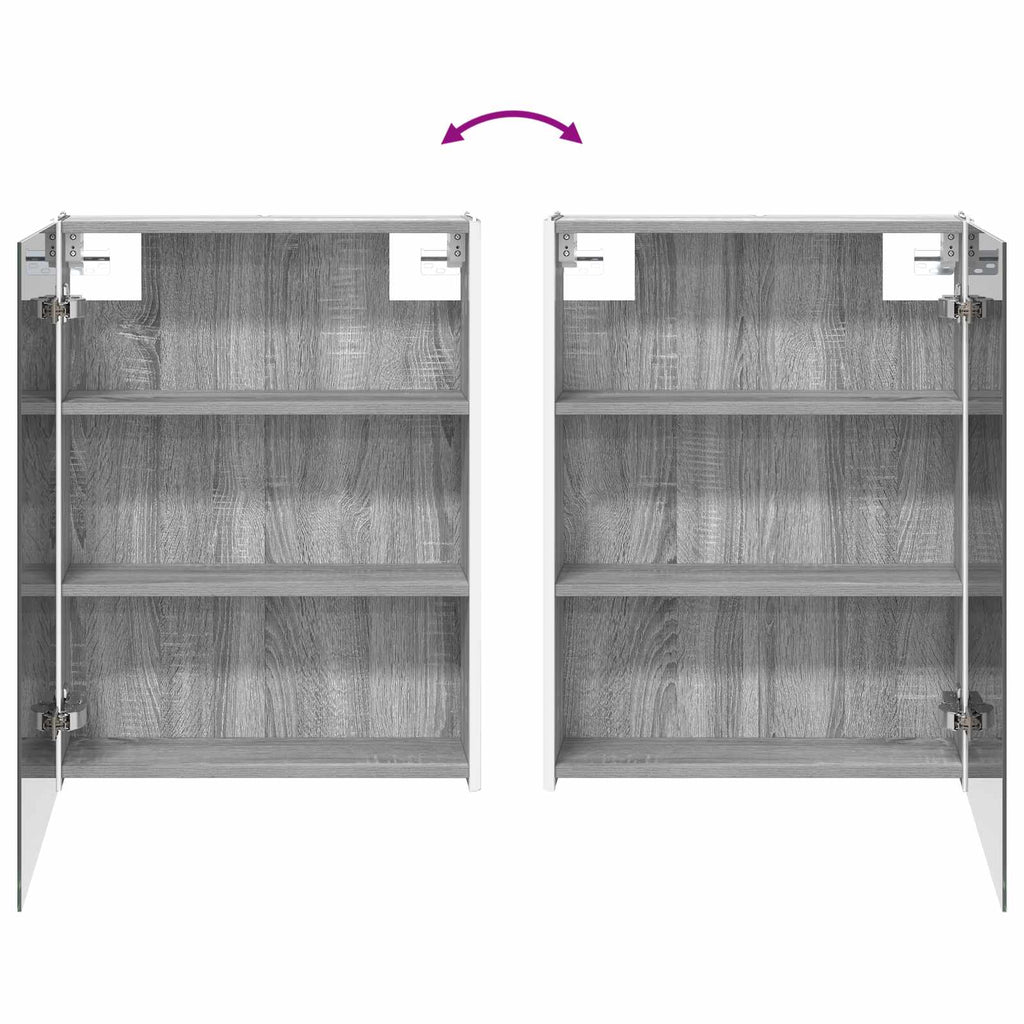 vidaXL Zestaw mebli łazienkowych 4 pcs Szary Sonoma