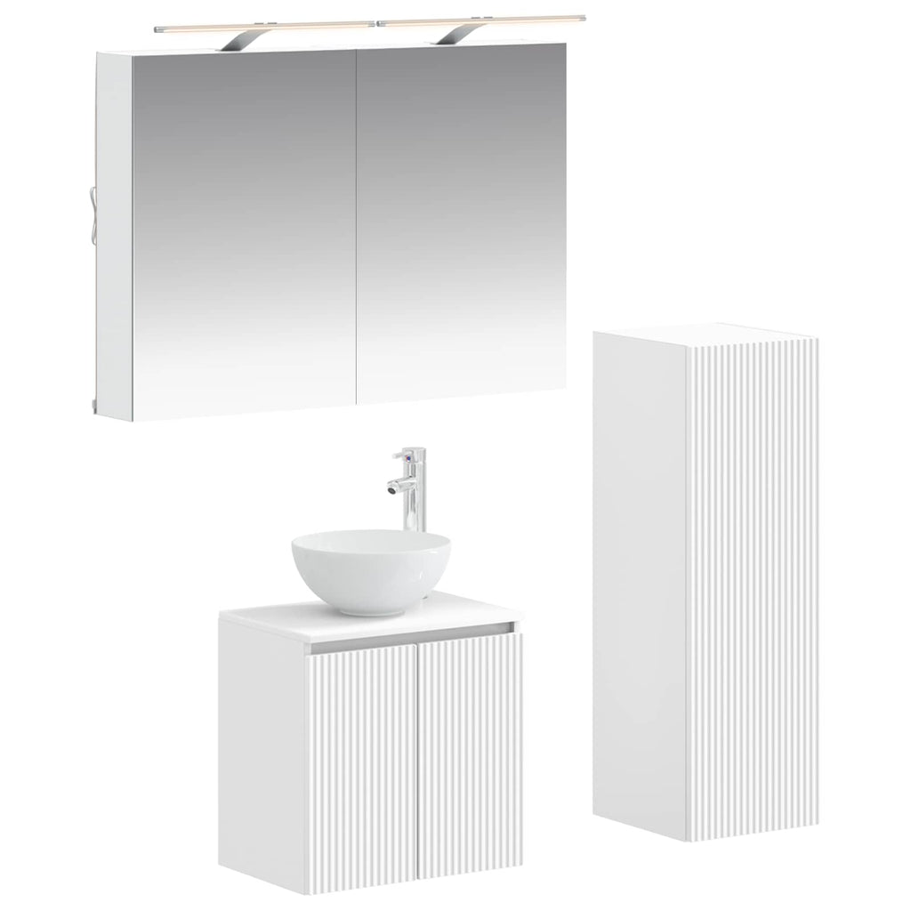 vidaXL Zestaw mebli łazienkowych 4 pcs Biały