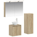 vidaXL Zestaw mebli łazienkowych 4 pcs dąb Sonoma
