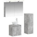 vidaXL Zestaw mebli łazienkowych 4 pcs Betonowy szary