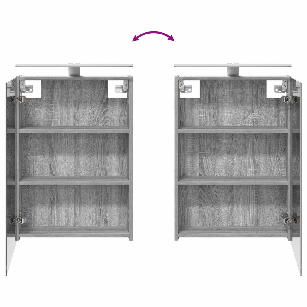 vidaXL Zestaw mebli łazienkowych 4 pcs Szary Sonoma