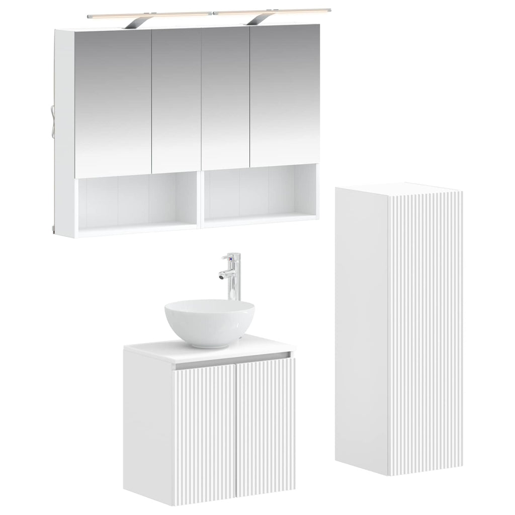 vidaXL Zestaw mebli łazienkowych 4 pcs Biały