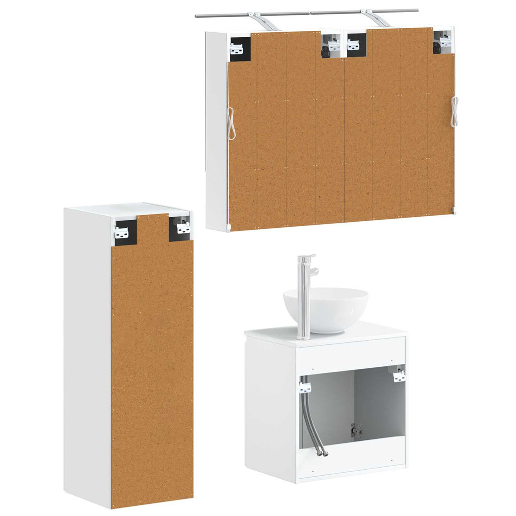 vidaXL Zestaw mebli łazienkowych 4 pcs Biały