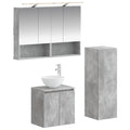 vidaXL Zestaw mebli łazienkowych 4 pcs Betonowy szary