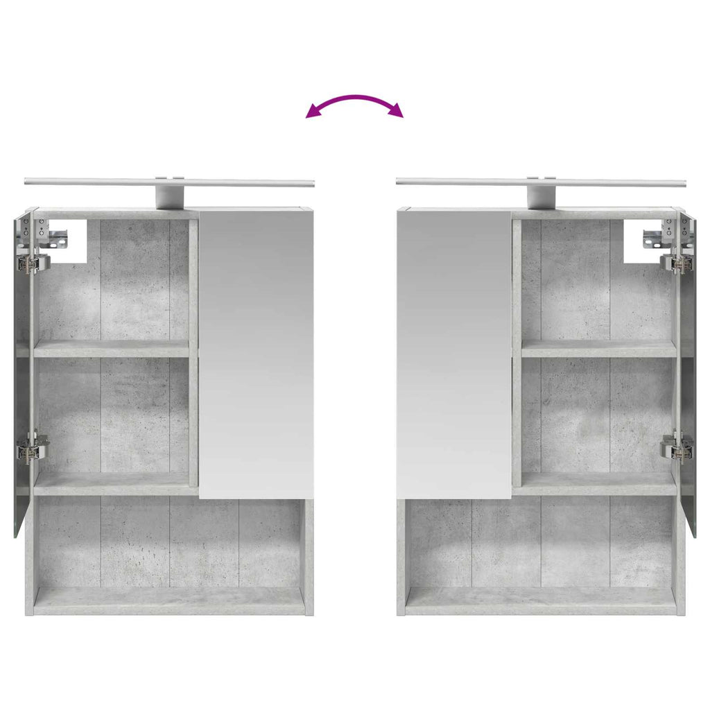 vidaXL Zestaw mebli łazienkowych 4 pcs Betonowy szary