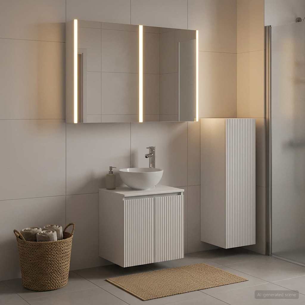 vidaXL Zestaw mebli łazienkowych 4 pcs Biały