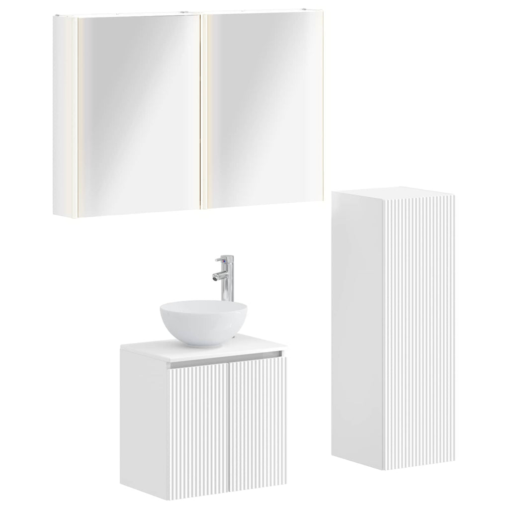 vidaXL Zestaw mebli łazienkowych 4 pcs Biały