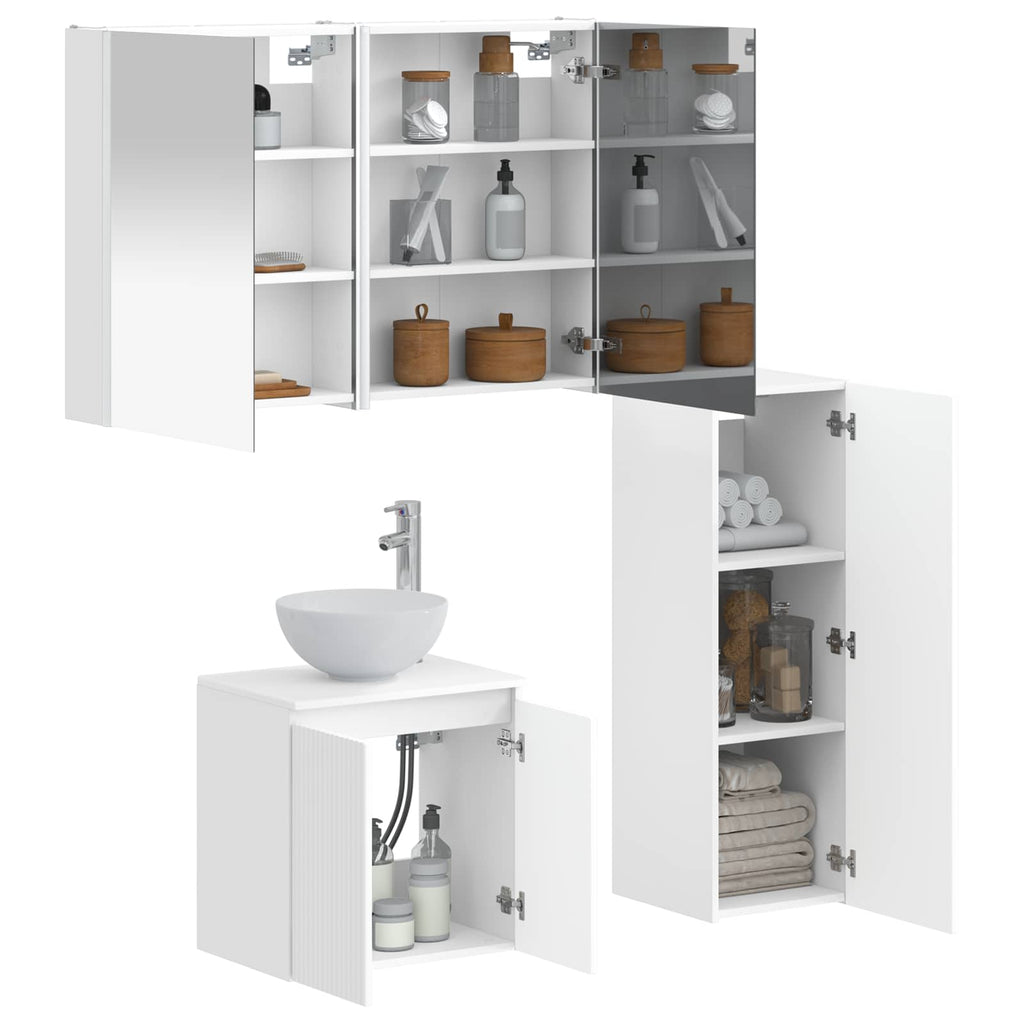 vidaXL Zestaw mebli łazienkowych 4 pcs Biały