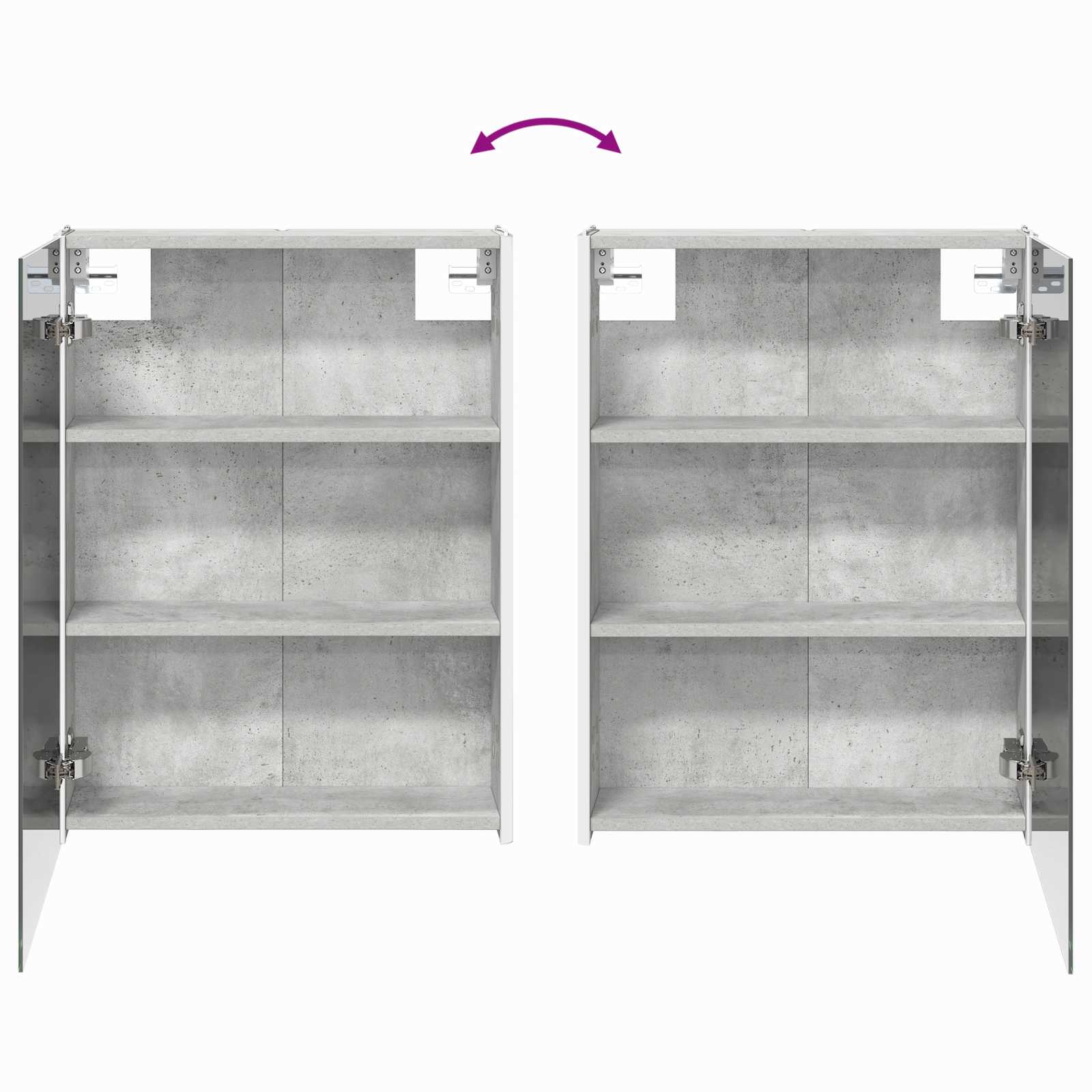vidaXL Zestaw mebli łazienkowych 4 pcs Betonowy szary