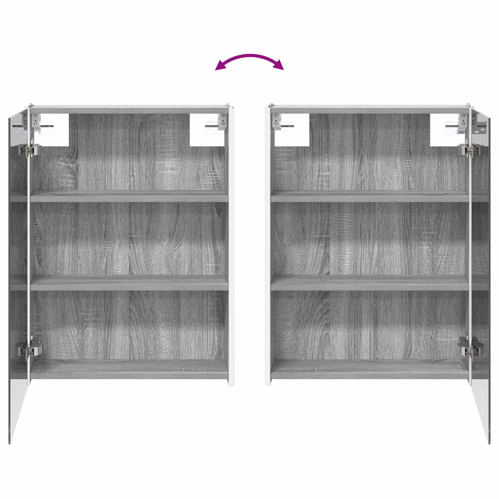 vidaXL Zestaw mebli łazienkowych 4 pcs Szary Sonoma