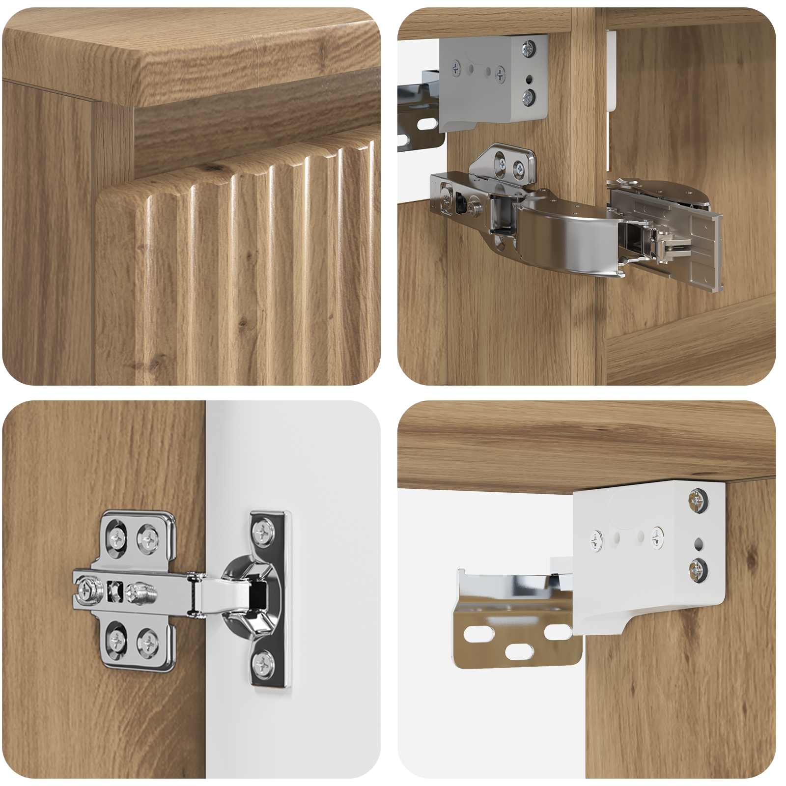 vidaXL Zestaw mebli łazienkowych 4 pcs Dąb artisan